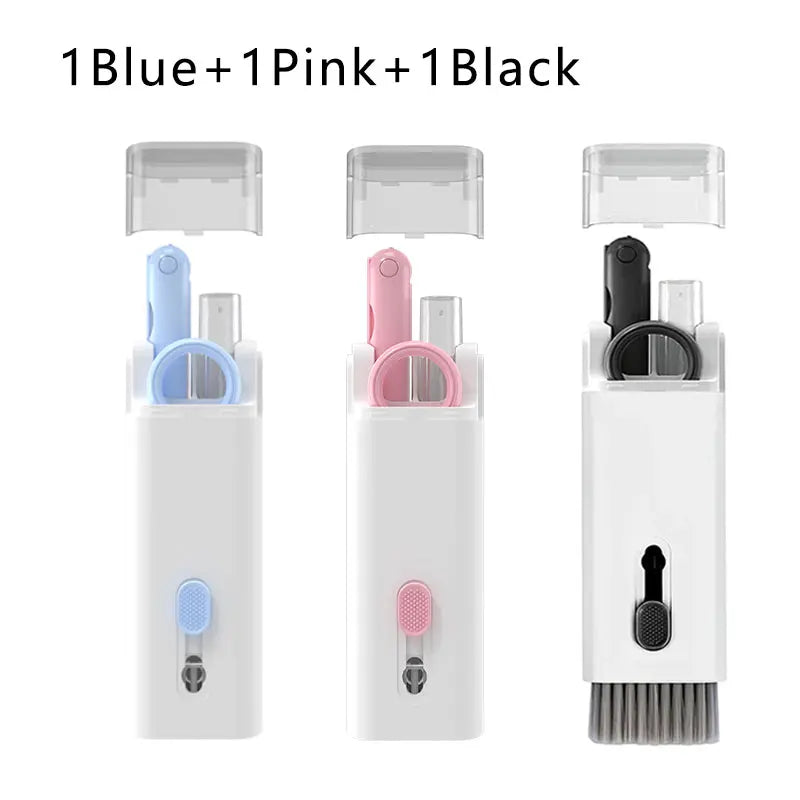 7-In-1 Cleaning Kit Computer Keyboard Cleaner Brush Earphones Cleaning Pen for Headset Phone Cleaning Tools Keycap Puller Set