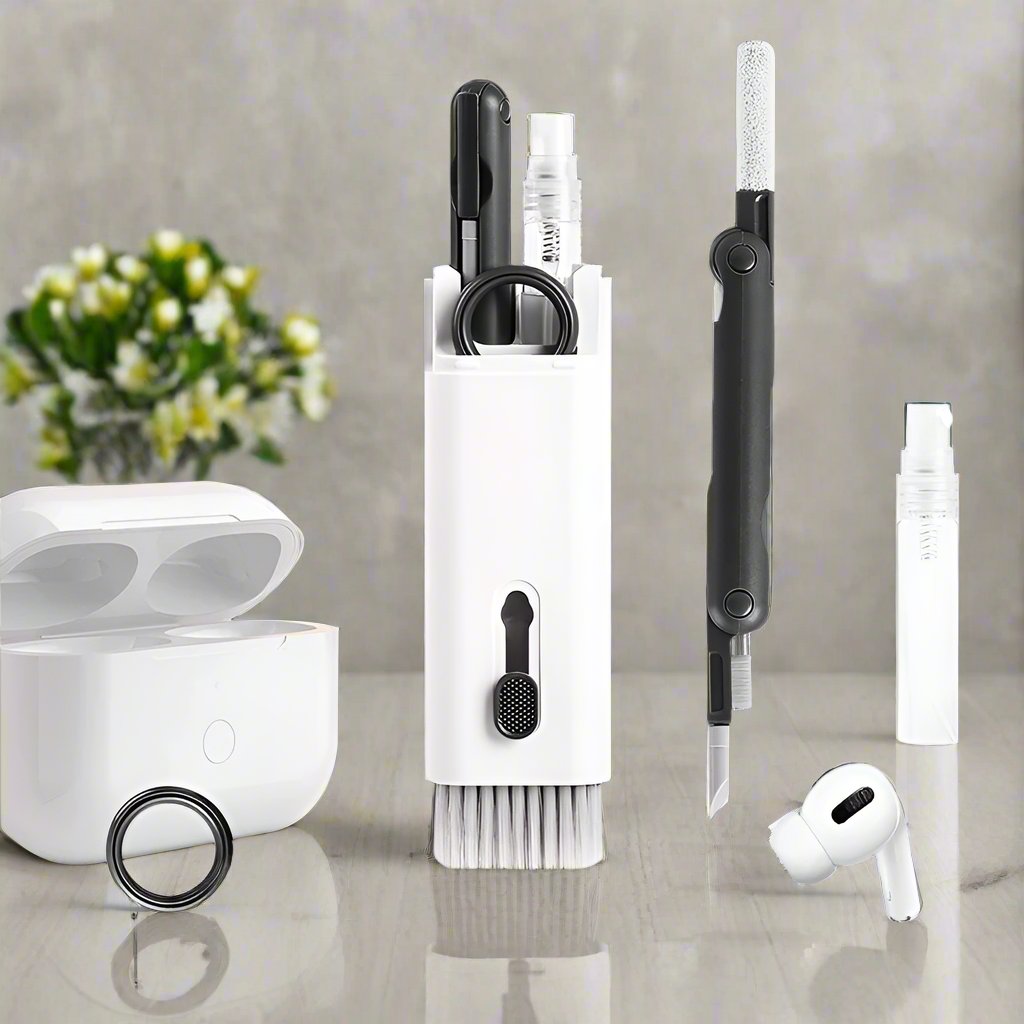 7-In-1 Cleaning Kit Computer Keyboard Cleaner Brush Earphones Cleaning Pen for Headset Phone Cleaning Tools Keycap Puller Set